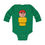 Thumbnail: Little Round People - Butch the Grumpy Boy Infant Long Sleeve Bodysuit