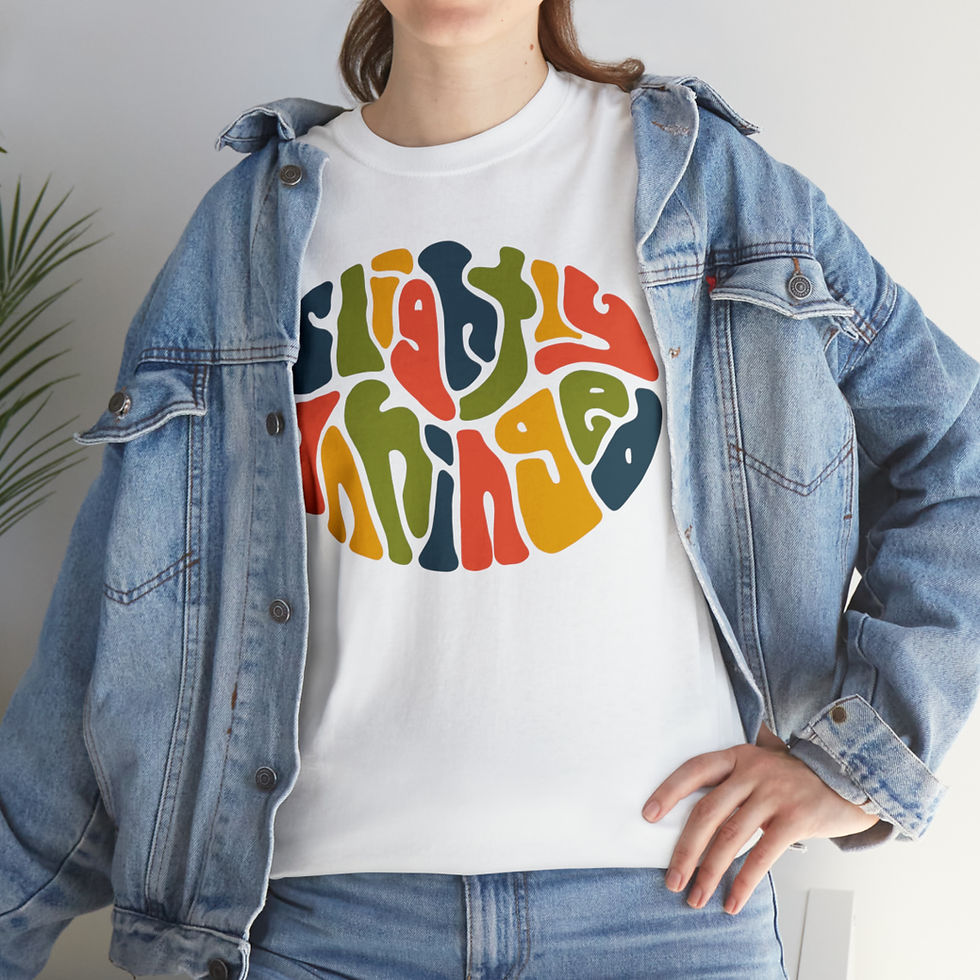 Thumbnail: Slightly Unhinged Word Art Unisex Heavy Cotton Tee