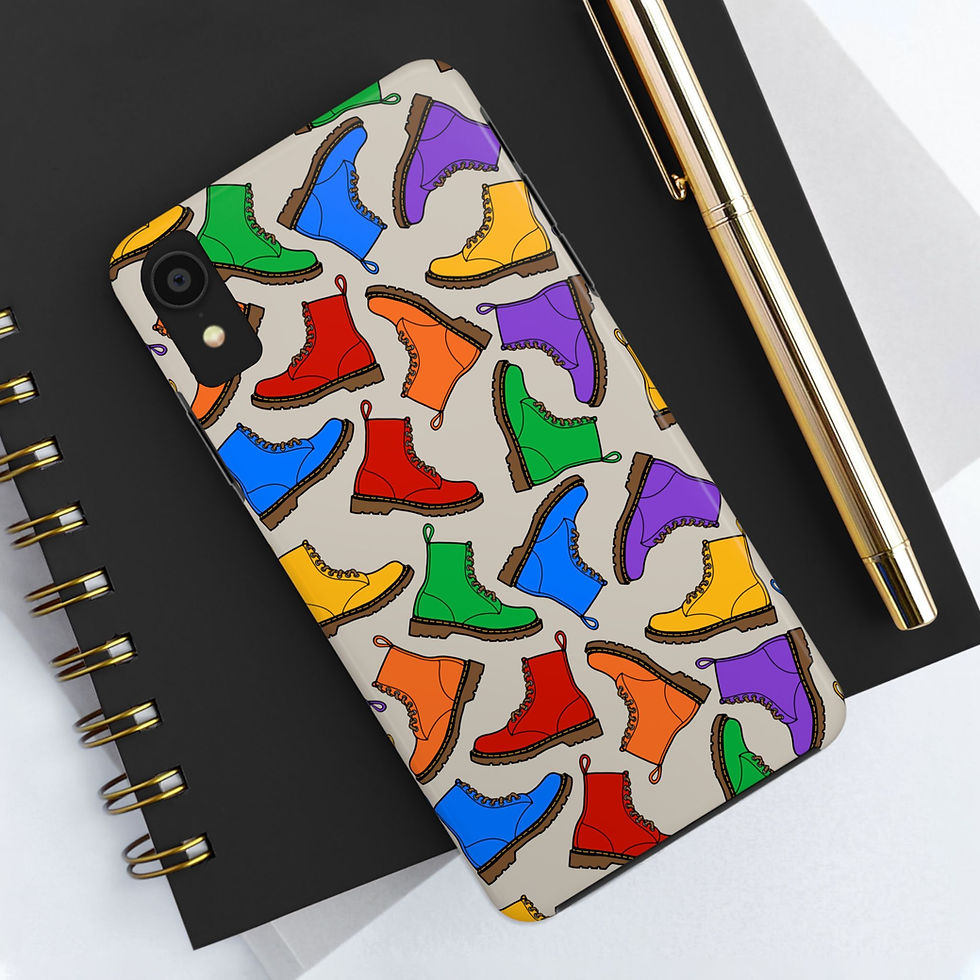 Thumbnail: Rainbow Combat Boots All-Over Print Tough Phone Cases