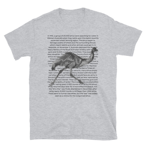 The Great Emu War Short-Sleeve Unisex T-Shirt Unhinged Heather