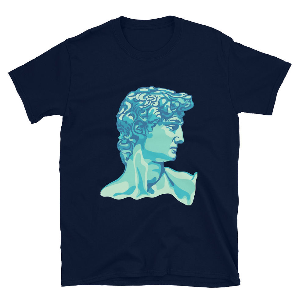 Thumbnail: Michelangelo's David Pop Art Portrait - Short-Sleeve Unisex T-Shirt