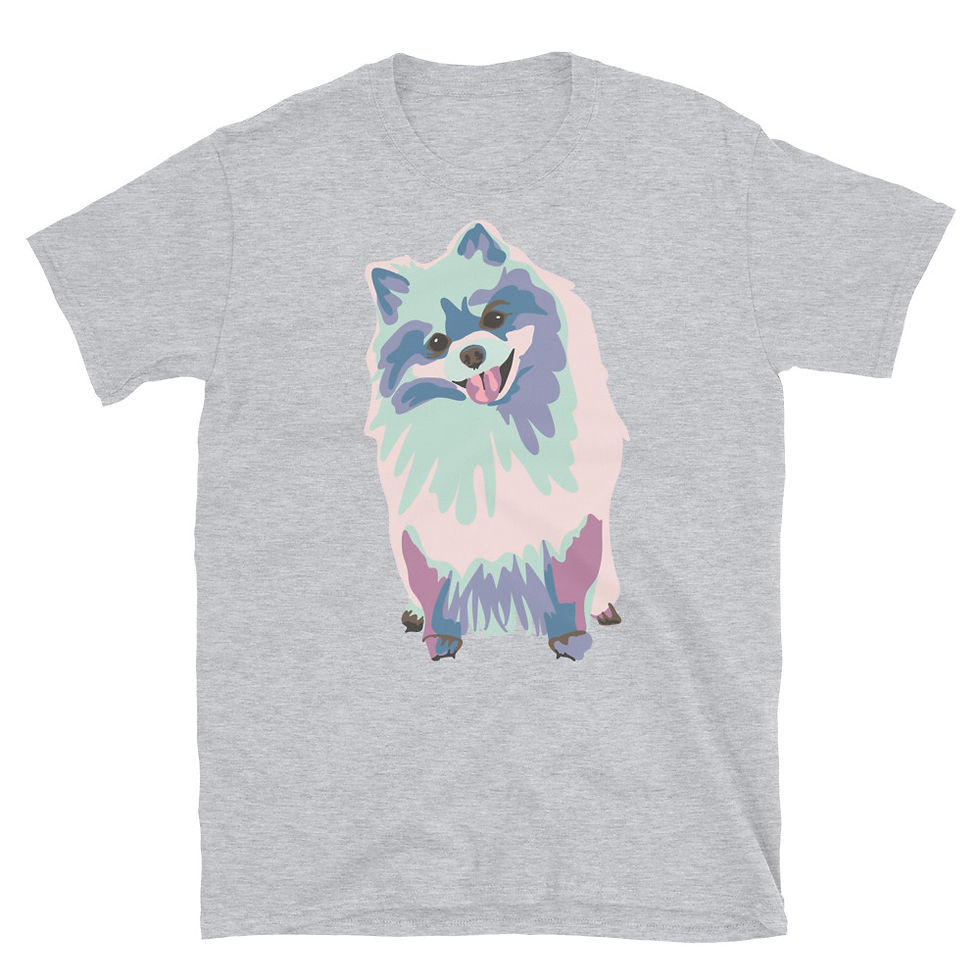 Thumbnail: Pretty Pomeranian Portrait - Short-Sleeve Unisex T-Shirt