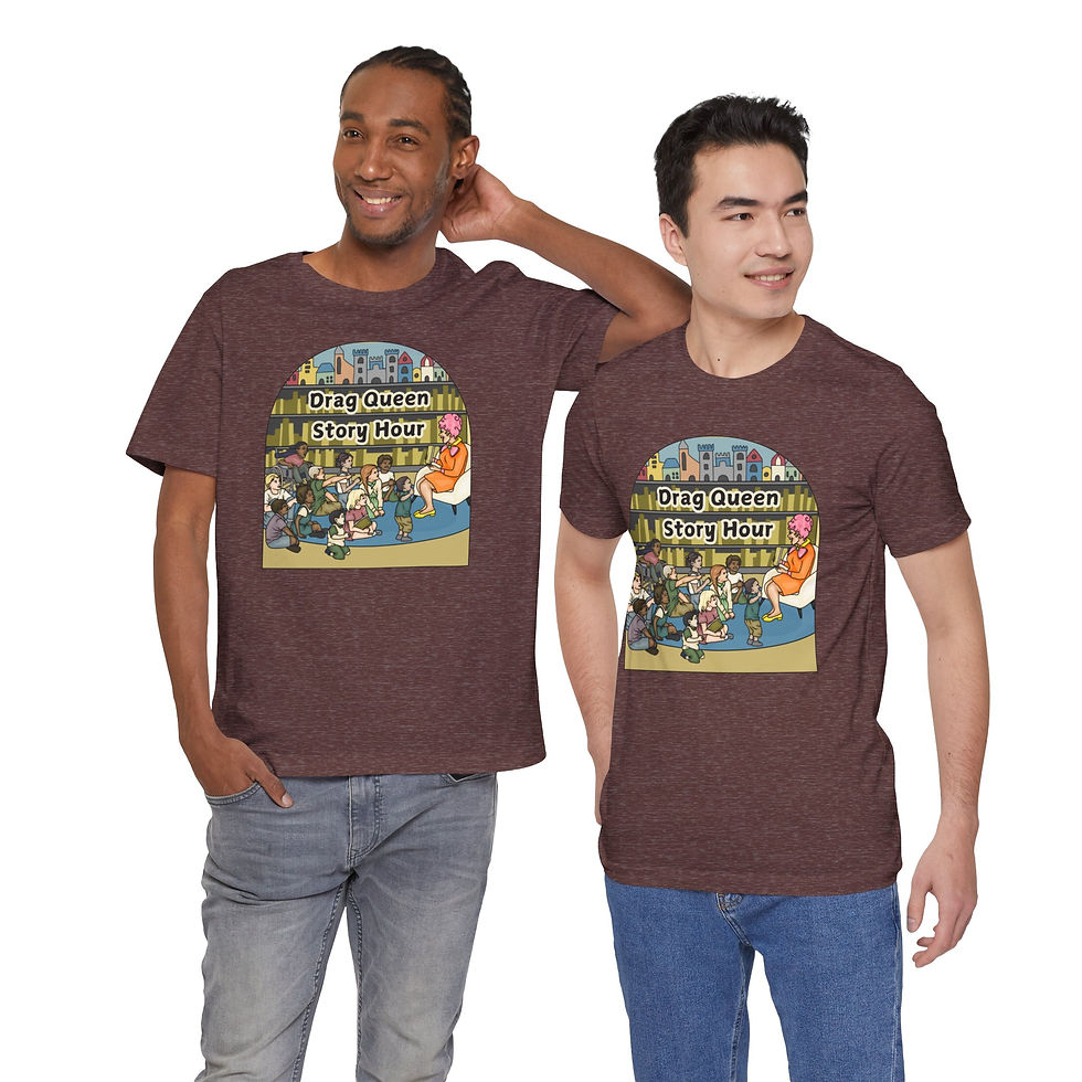 Thumbnail: Drag Queen Story Hour (with QR  code) Unisex Jersey Short Sleeve Tee
