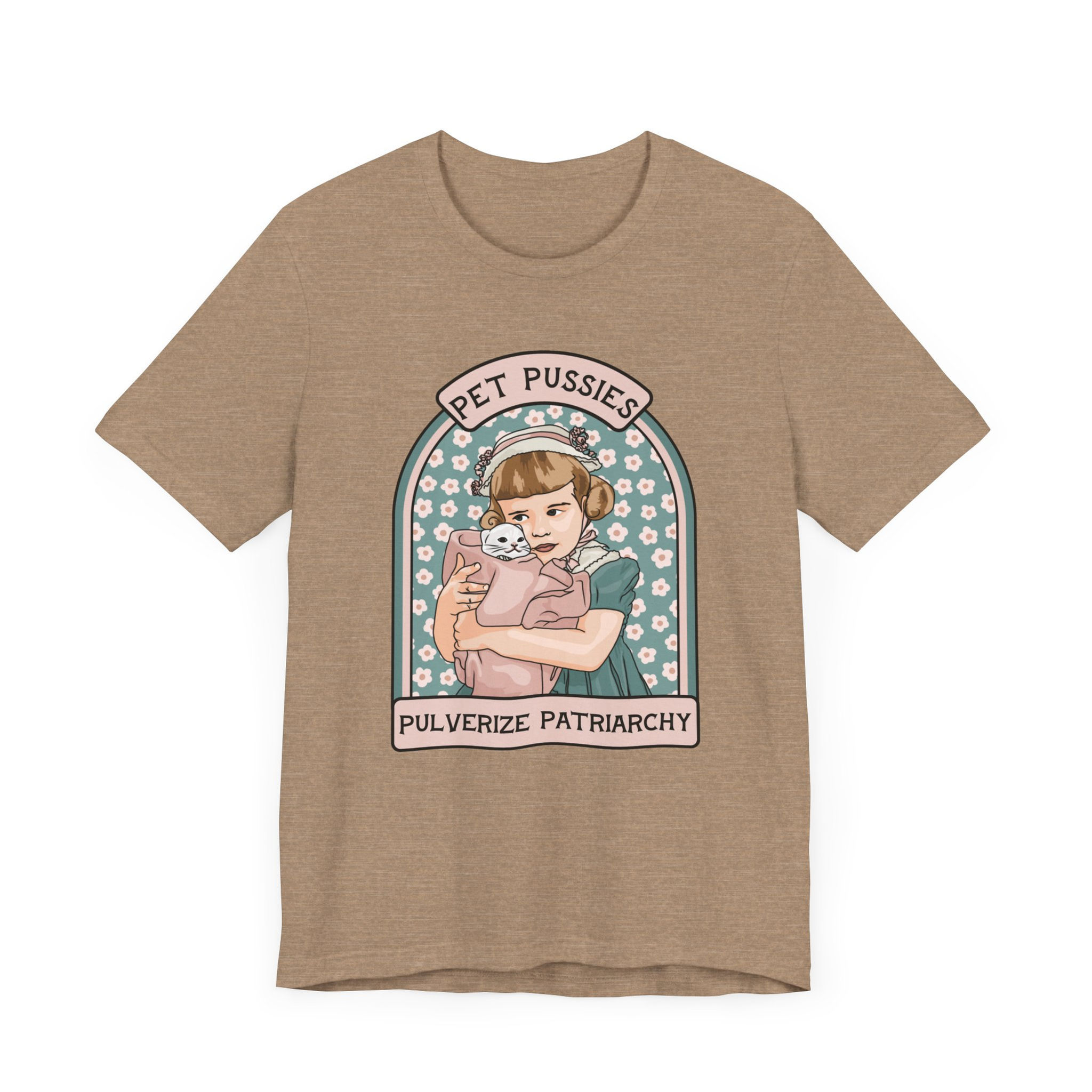 Pet Pussies - Pulverize Patriarchy - Retro Vintage Unisex T-Shirt  