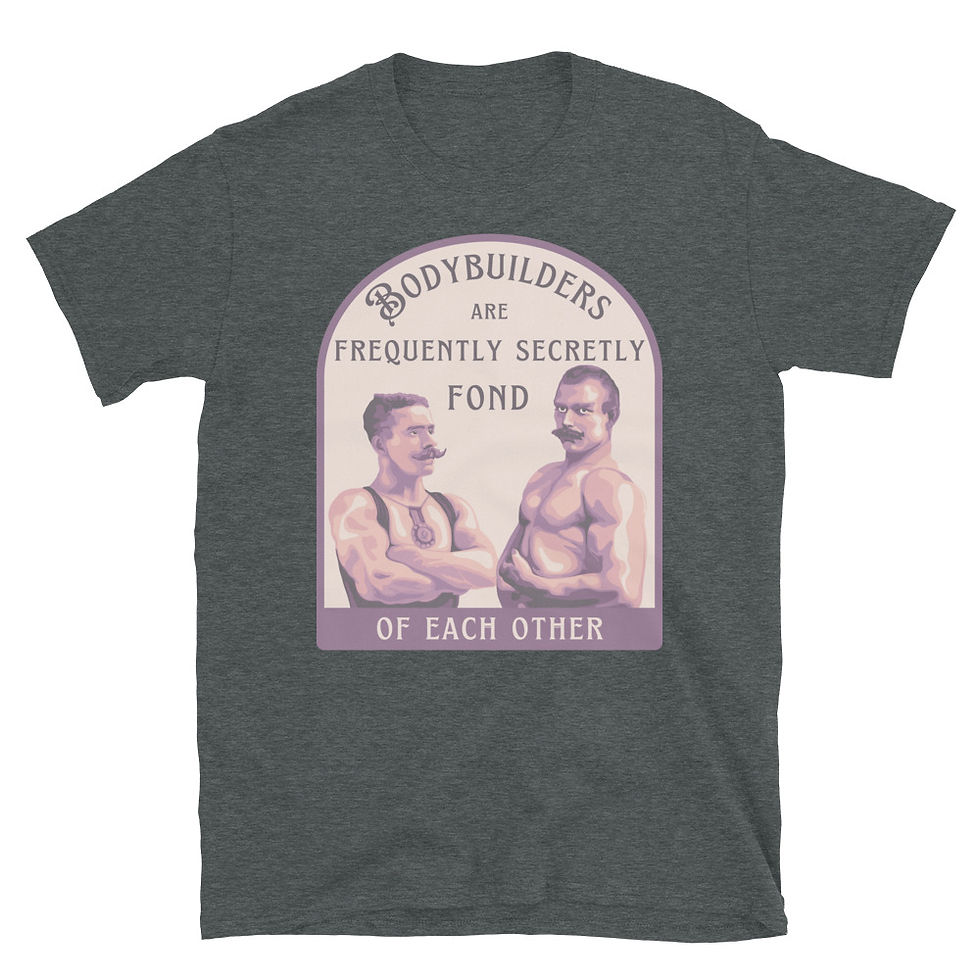 Thumbnail: Bodybuilders Fond of Each Other Short-Sleeve Unisex T-Shirt