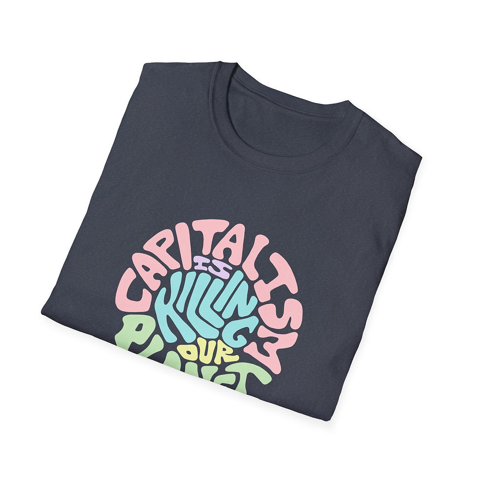 Thumbnail: Capitalism Is Killing Our Planet Word Art Unisex Softstyle T-Shirt