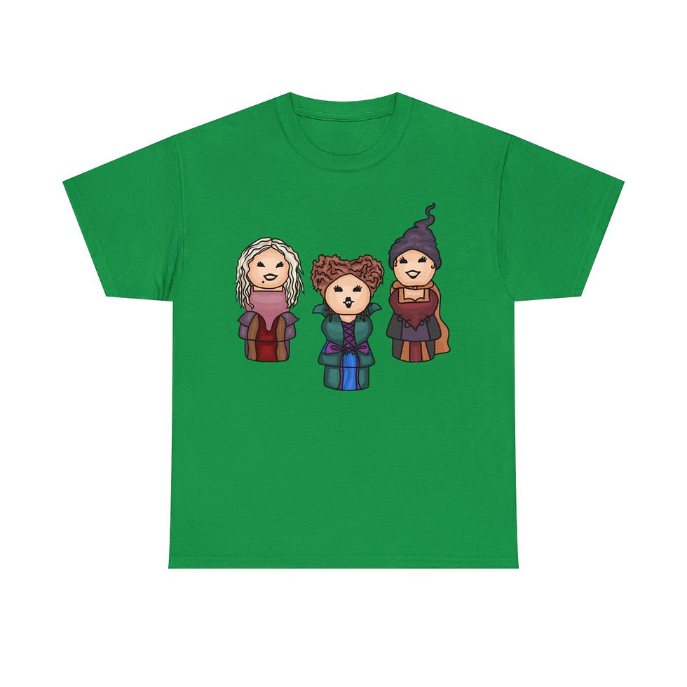 Thumbnail: Three Hocus Pocus Little Witches Unisex Heavy Cotton Tee