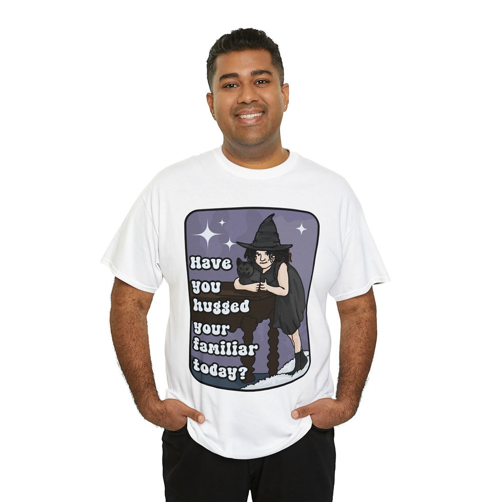 Thumbnail: Have You Hugged Your Familiar Today? Unisex Heavy Cotton Tee