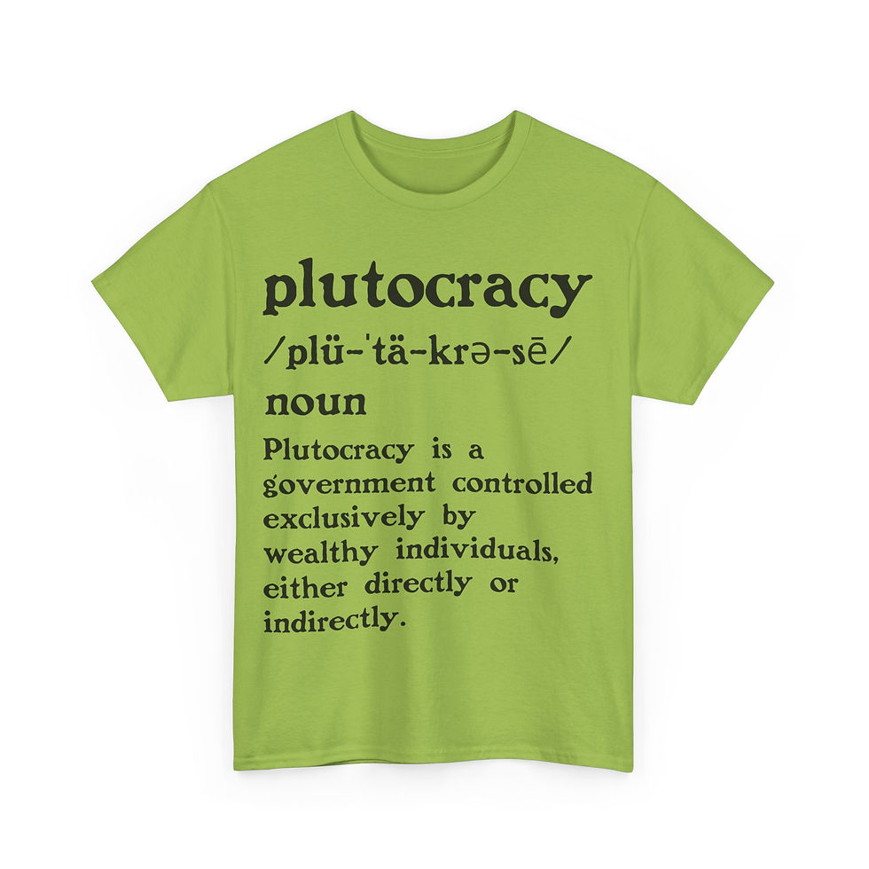 Thumbnail: The Definition of Plutocracy Unisex Heavy Cotton Tee