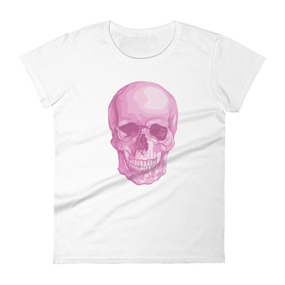 Thumbnail: Artsy  Pink Skull Women's short sleeve t-shirt