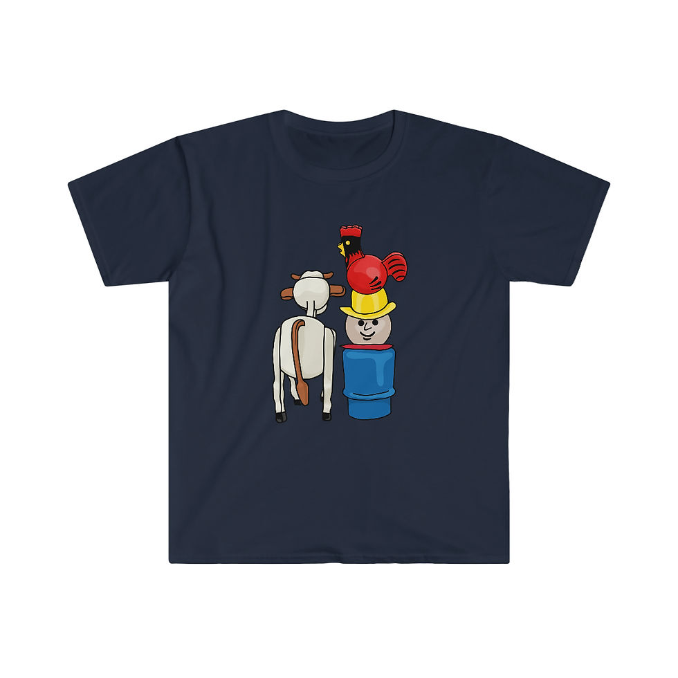 Thumbnail: Little People Fun On The Farm Unisex Softstyle T-Shirt