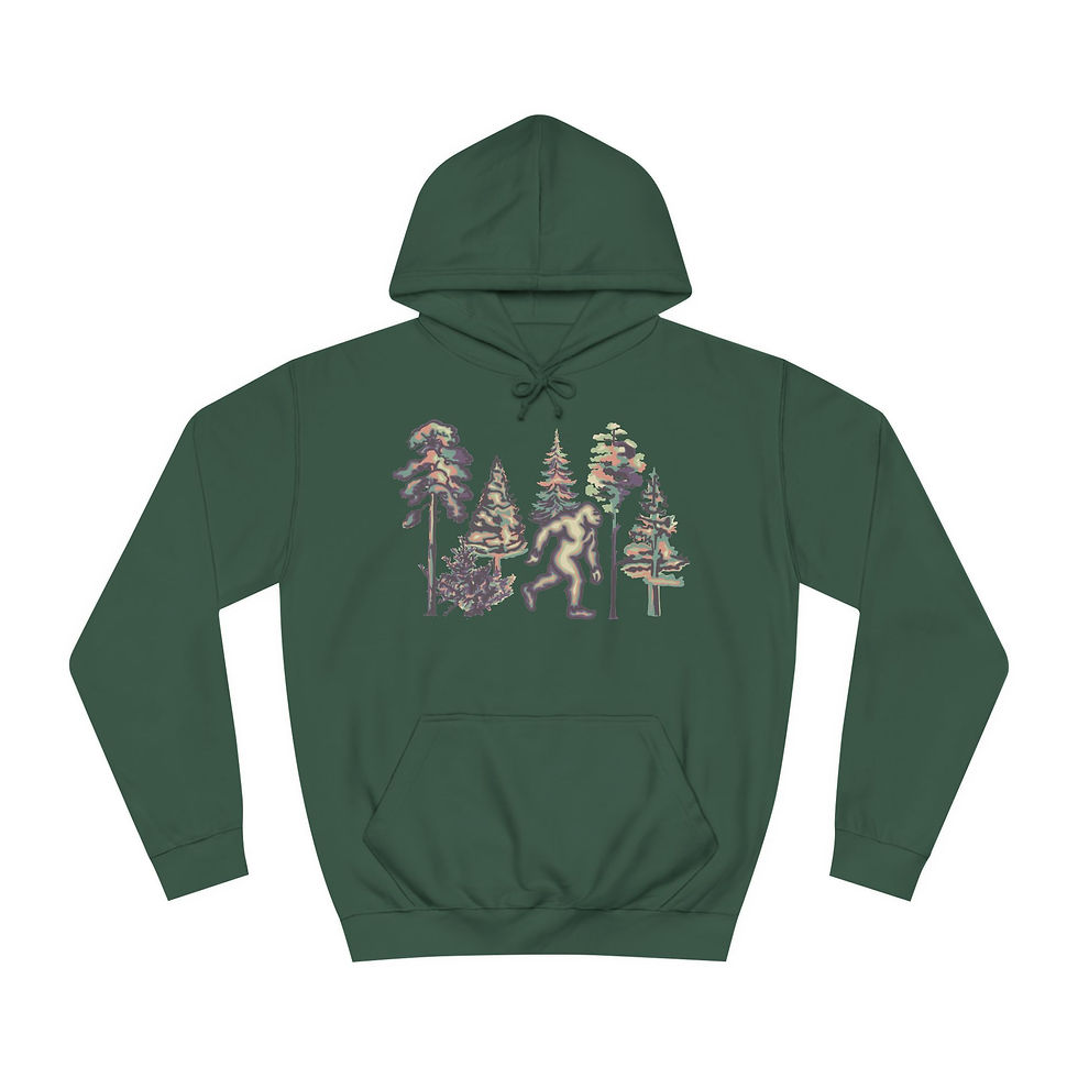 Thumbnail: Bigfoot in the Forest Unisex College Hoodie
