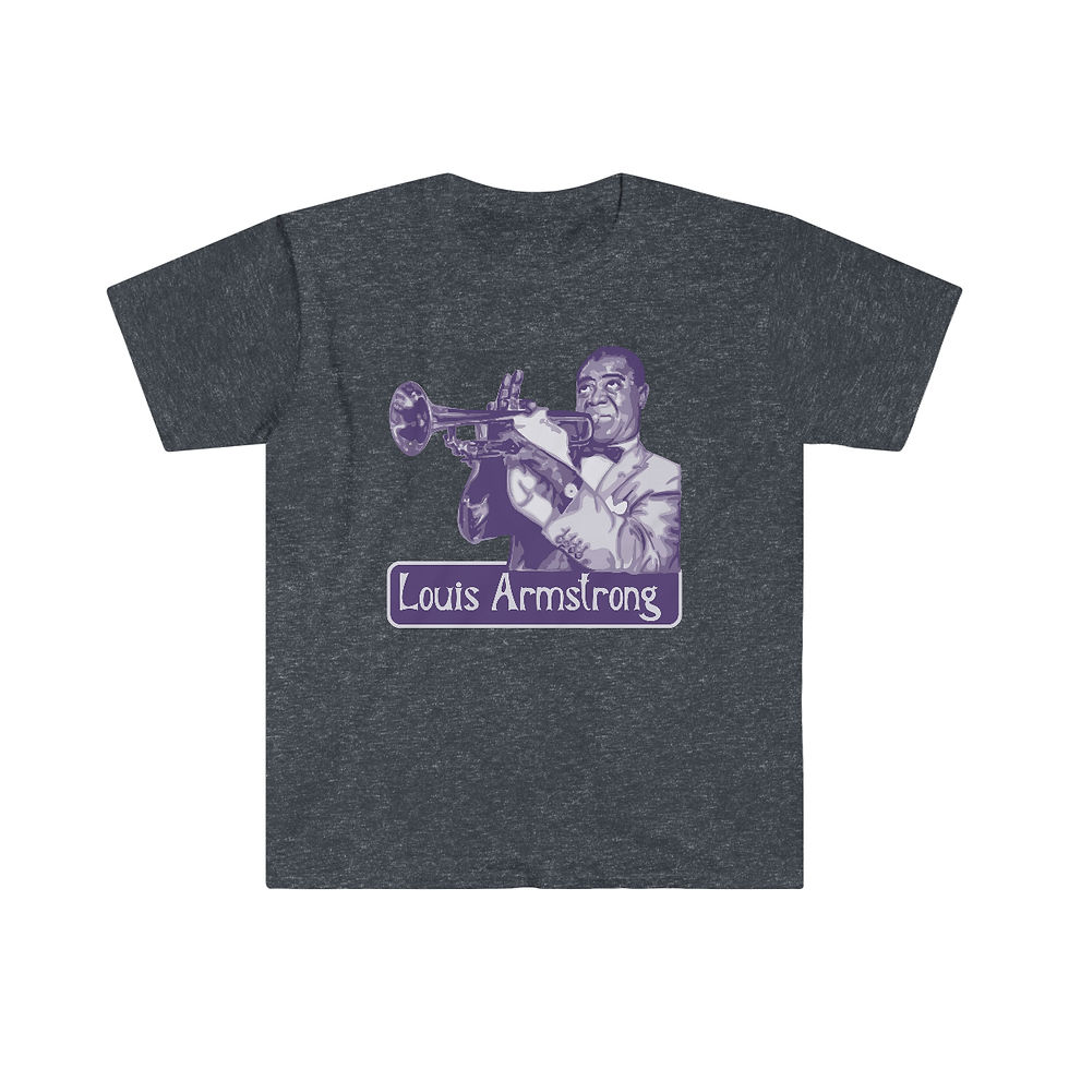 Thumbnail: Louis Armstrong Portrait Unisex Softstyle T-Shirt