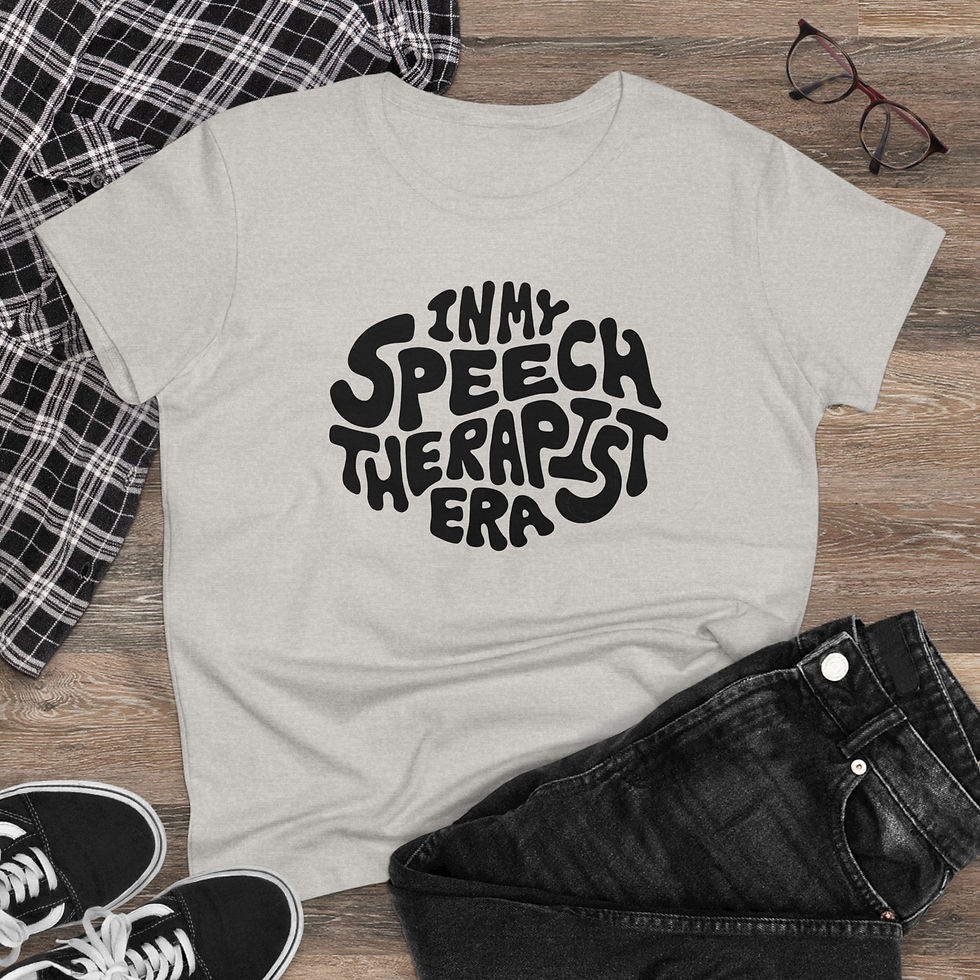 Thumbnail: In My Speech Therapist Era Word Art Women's Midweight Cotton Tee