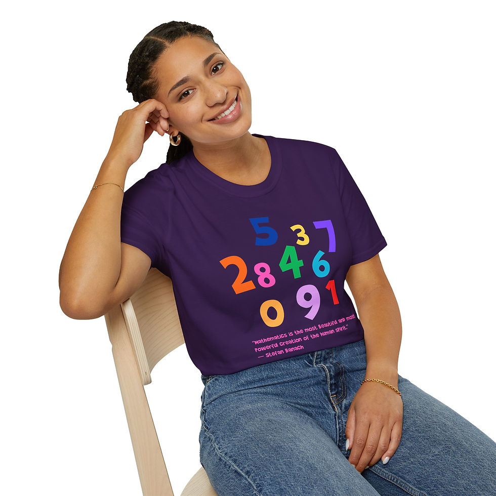 Thumbnail: Mathematics Quote T-Shirt — Colorful Rainbow Numbers