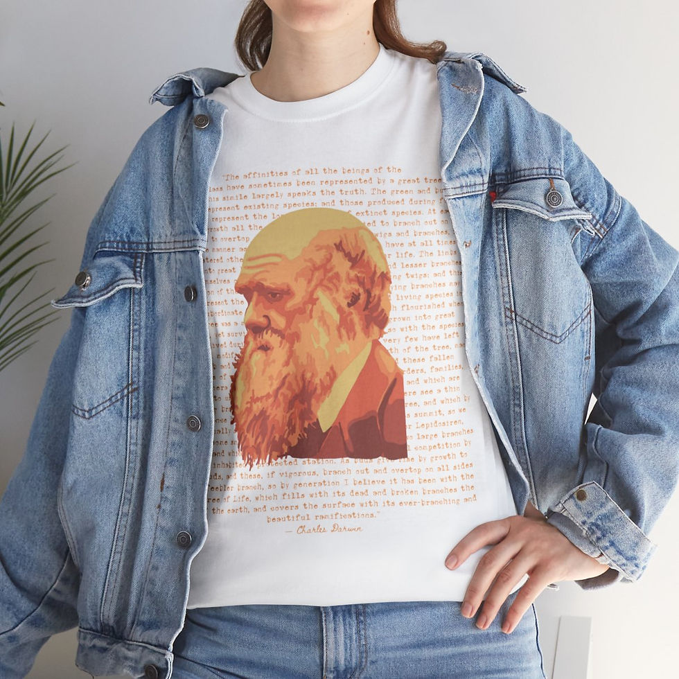 Thumbnail: Charles Darwin Portrait - Unisex Heavy Cotton Tee