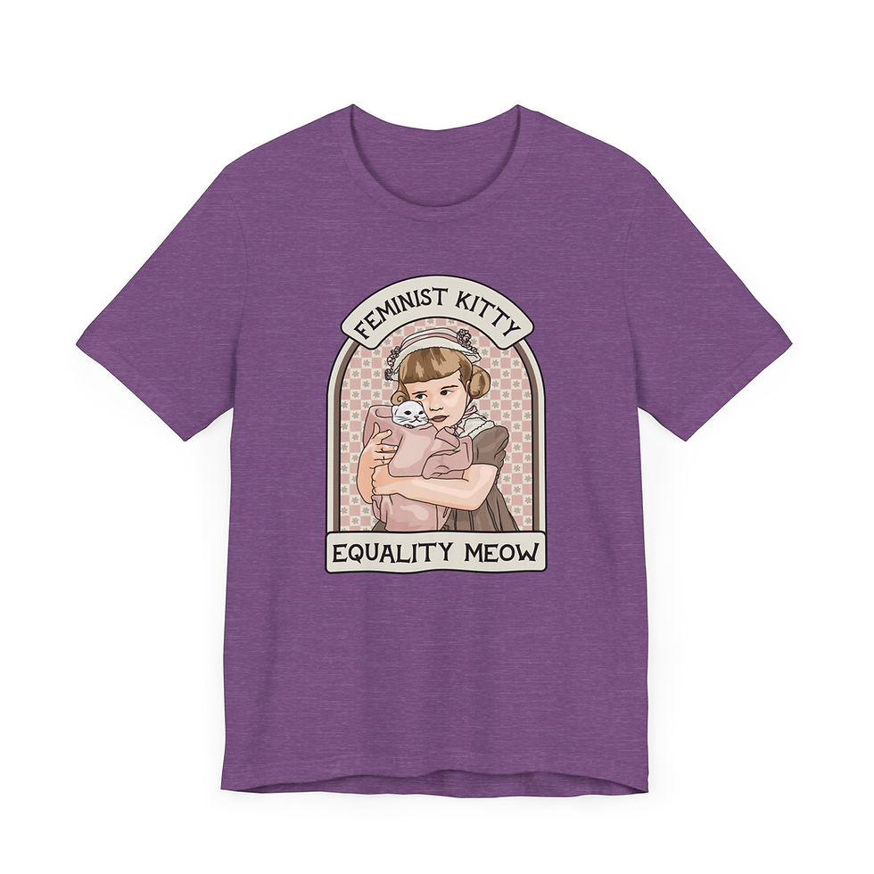 Thumbnail: Feminist Kitty - Equality Meow - Retro Vintage Unisex T-Shirt  