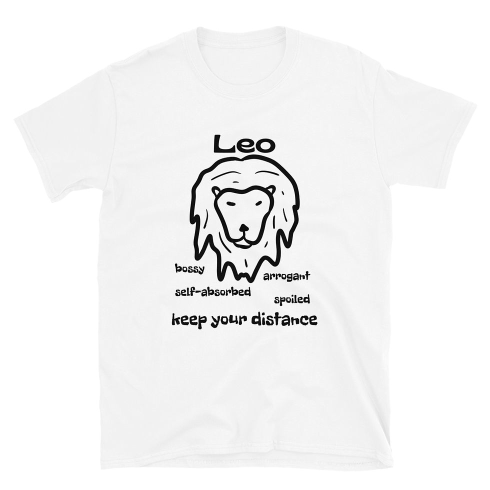 Thumbnail: Leo Funny Zodiac - Short-Sleeve Unisex T-Shirt