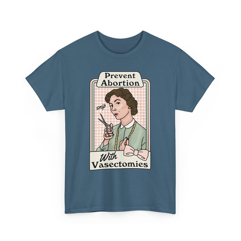 Thumbnail: Prevent Abortion With Vasectomies Unisex Heavy Cotton Tee