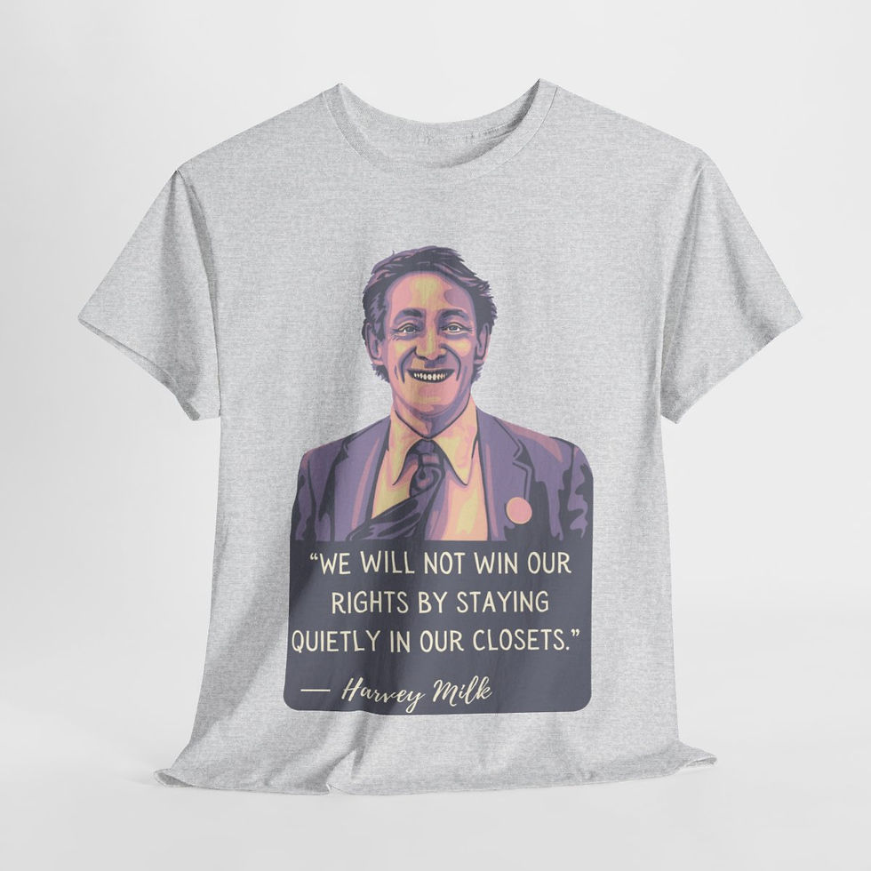 Thumbnail: Harvey Milk Portrait and Quote Unisex Heavy Cotton Tee