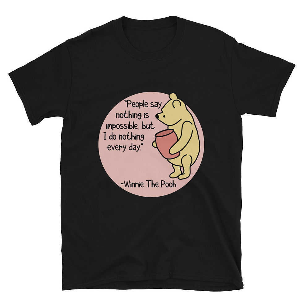 Thumbnail: Winnie The Pooh Quote Short-Sleeve Unisex T-Shirt