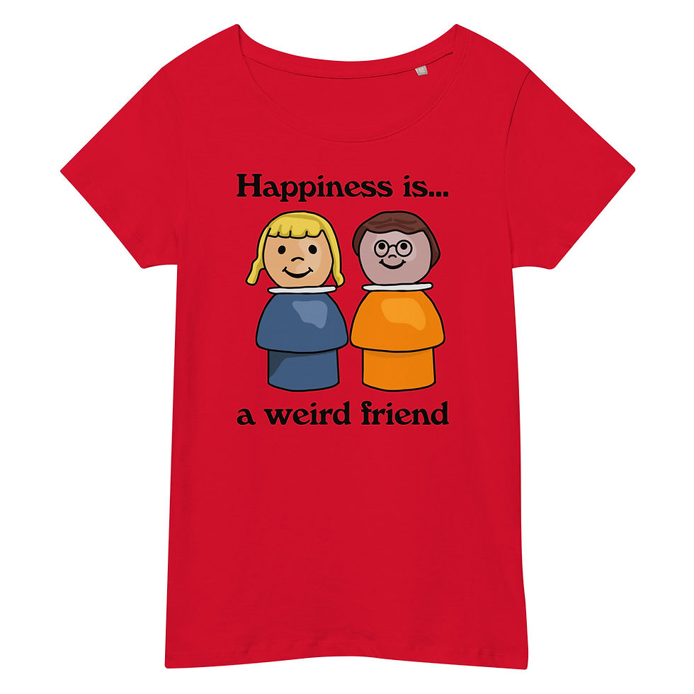 Thumbnail: Happiness Is A Weird Friend Women’s basic organic t-shirt