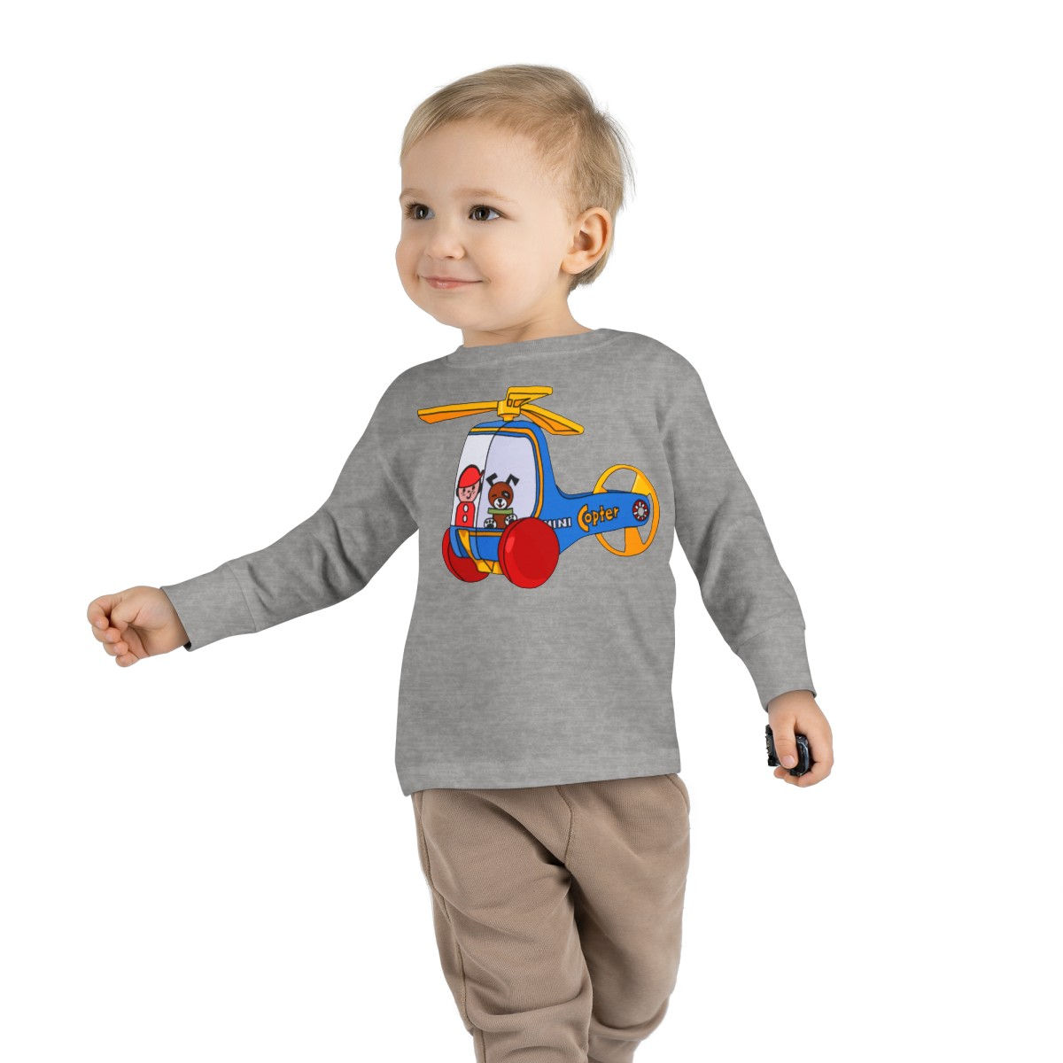 Little Helicopter Toddler Long Sleeve Tee