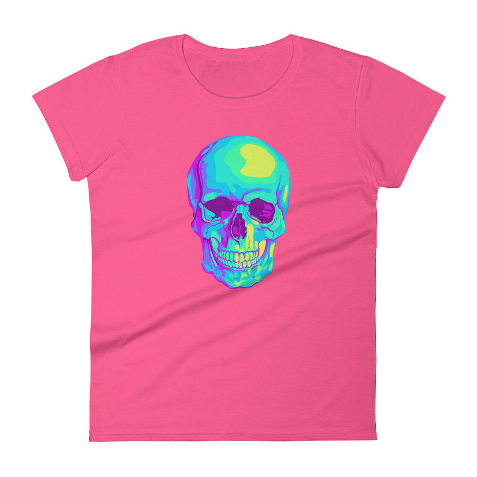Thumbnail: Bright Artsy Skull Women's short sleeve t-shirt