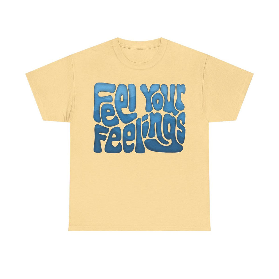 Thumbnail: Feel Your Feelings Word Art Unisex Heavy Cotton Tee