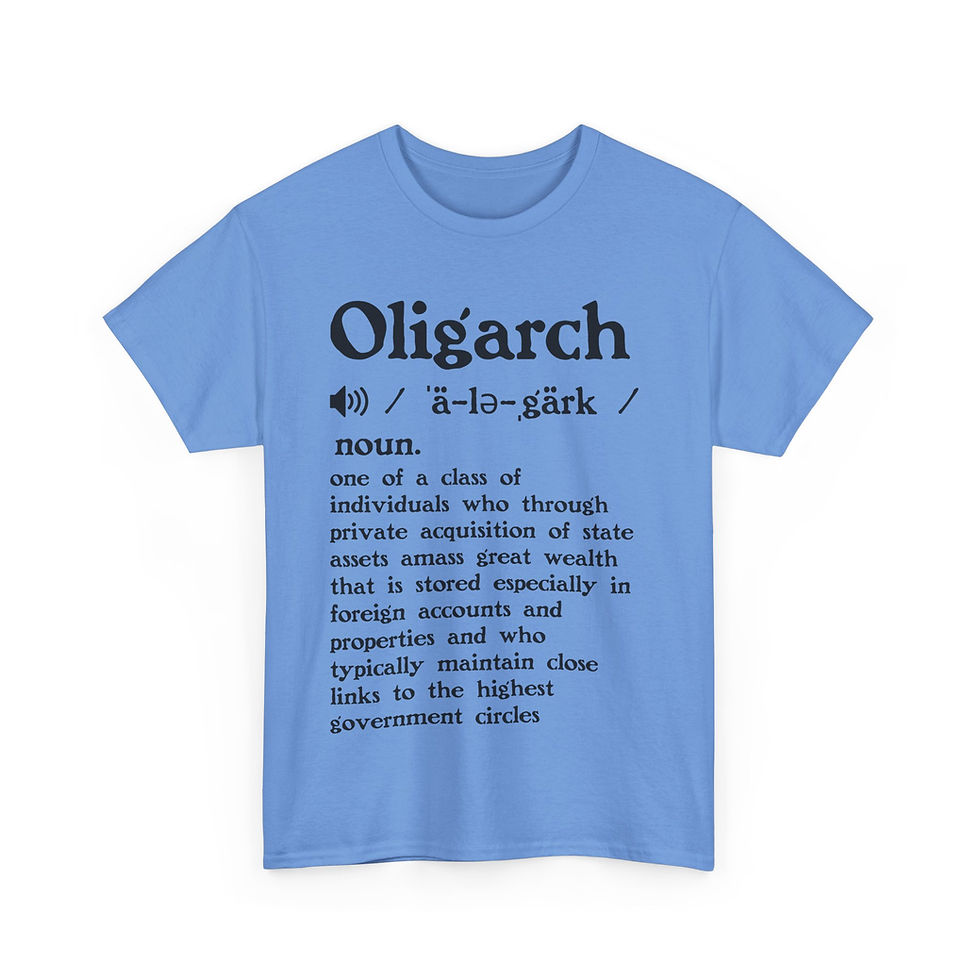 Thumbnail: The Definition of Oligarch Unisex Heavy Cotton Tee