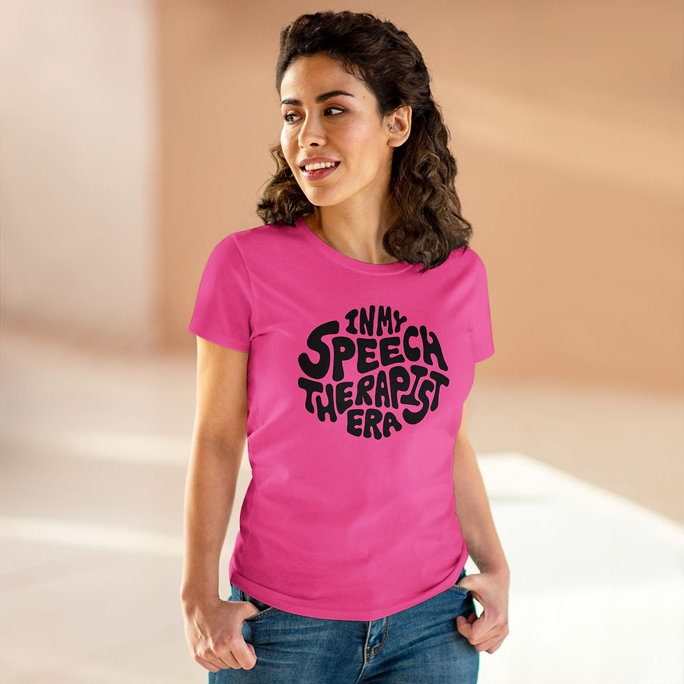 Thumbnail: In My Speech Therapist Era Word Art Women's Midweight Cotton Tee