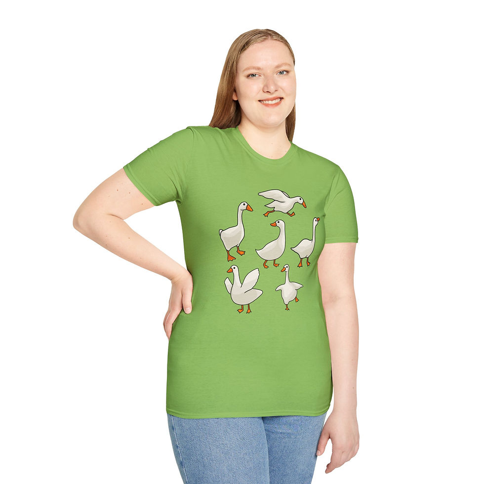 Thumbnail: Cute Hand-Drawn Silly Geese T-Shirt