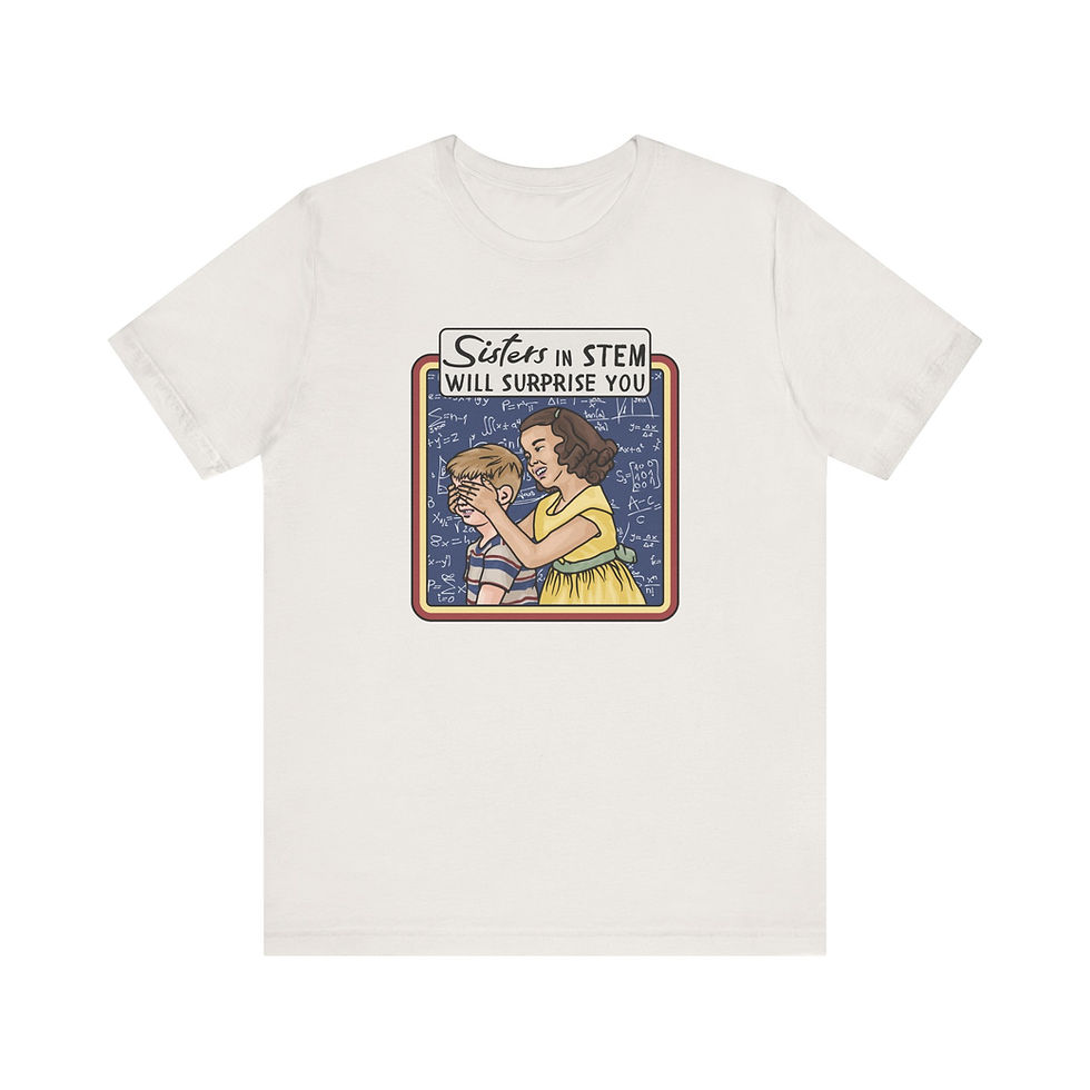 Thumbnail: Sisters in STEM Will Surprise You Retro Vintage Shirt, Unisex Jersey T-Shirt