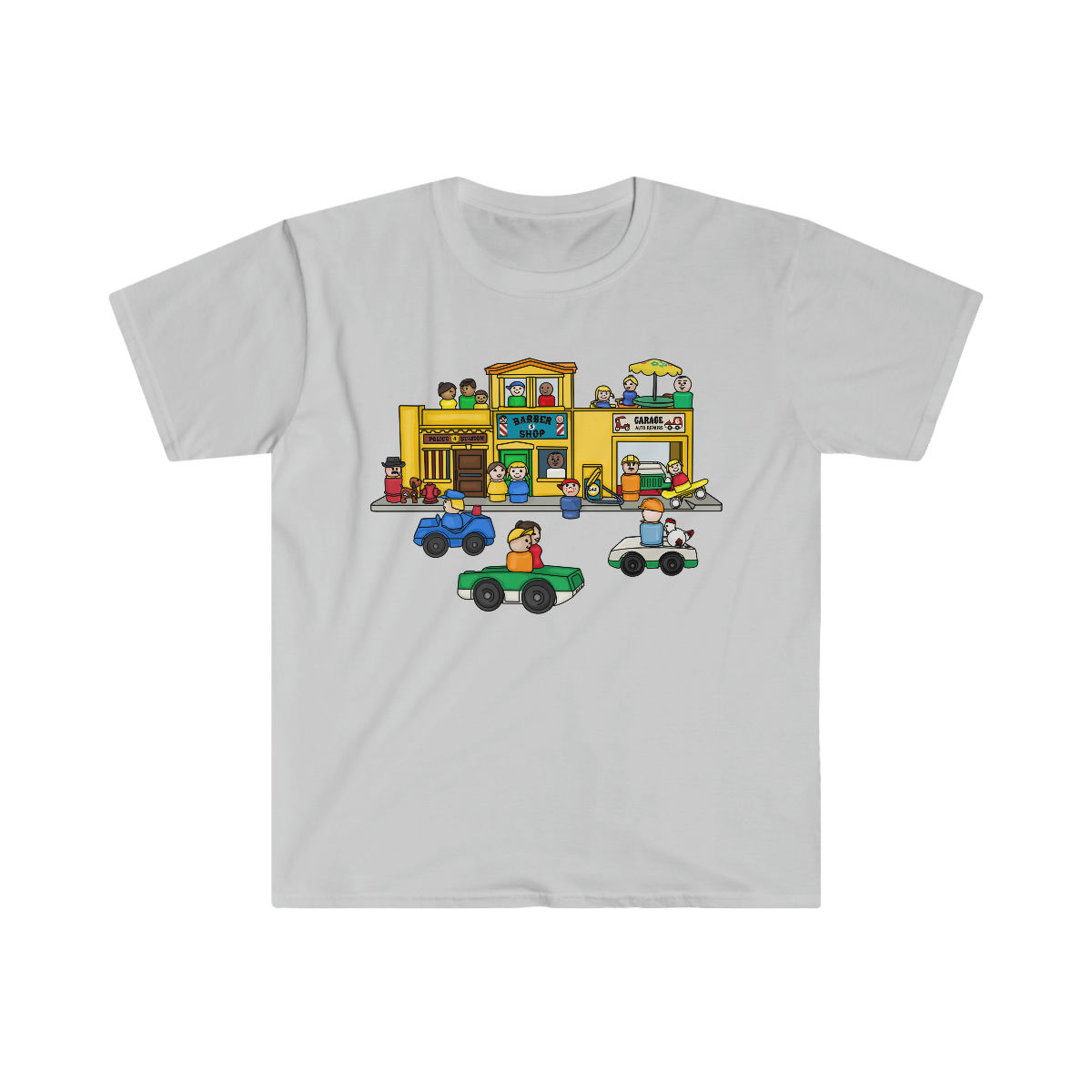 Fisher Price Little People Main Street Unisex Softstyle T-Shirt
