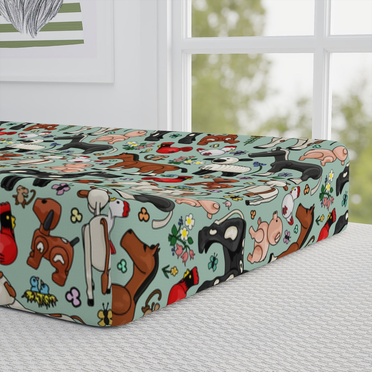 Farm Animals Baby Changing Pad Cover
