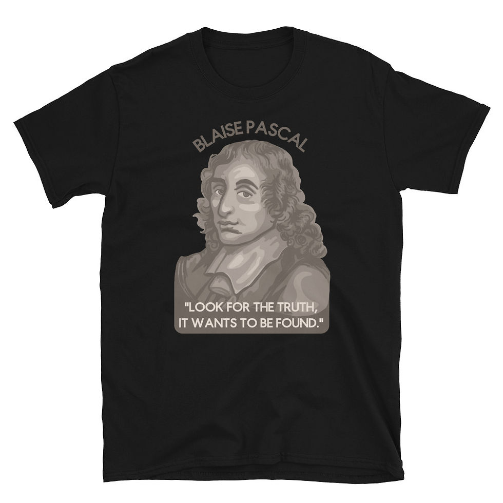 Thumbnail: Blaise Pascal Portrait and Quote Short-Sleeve Unisex T-Shirt