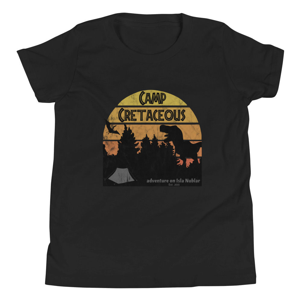 Camp Cretaceous (distressed) - Youth Short Sleeve T-Shirt