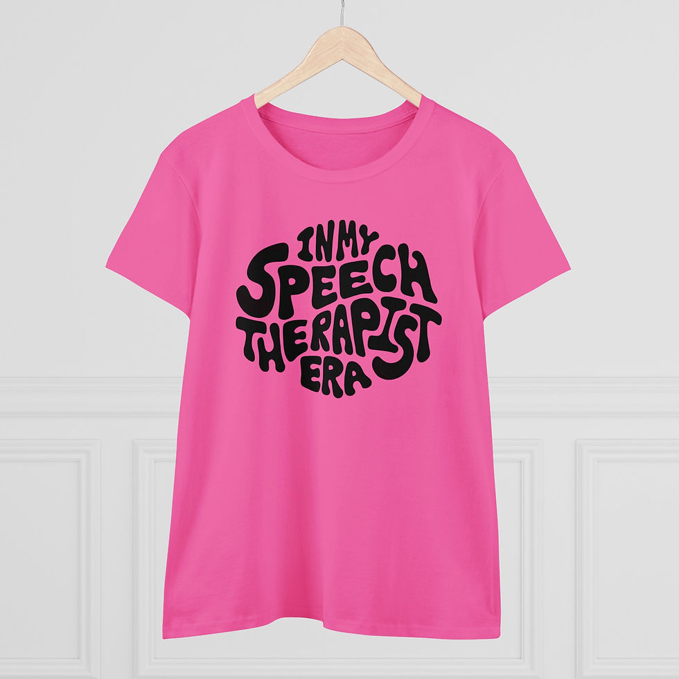 Thumbnail: In My Speech Therapist Era Word Art Women's Midweight Cotton Tee