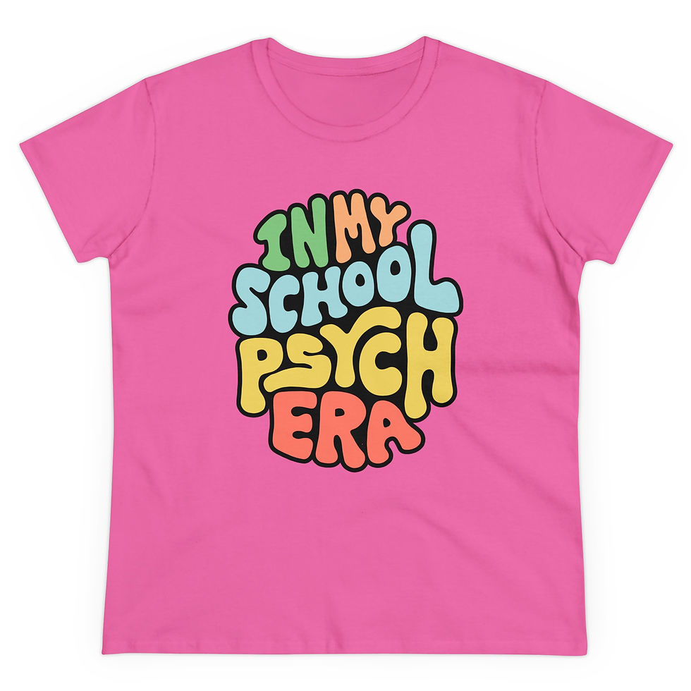 Thumbnail: In My School Psych Era Word Art Women's Midweight Cotton Tee