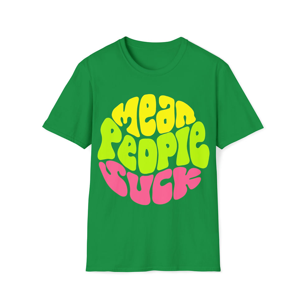 Thumbnail: Mean People Suck Word Art Unisex Softstyle T-Shirt