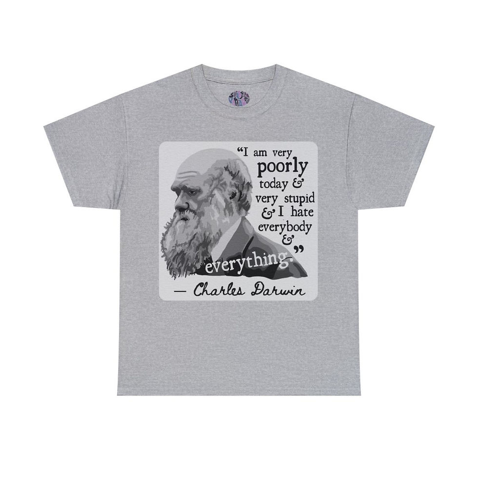 Thumbnail: Charles Darwin Portrait and Quote - Unisex Heavy Cotton Tee