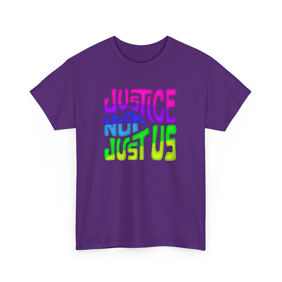 Thumbnail: Justice Not Just Us Word Art Unisex Heavy Cotton Tee