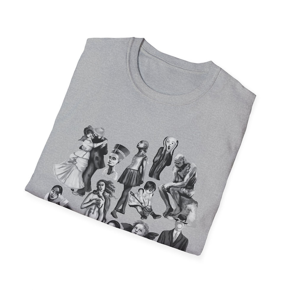Thumbnail:  Art History in Shades of Gray Unisex Softstyle T-Shirt