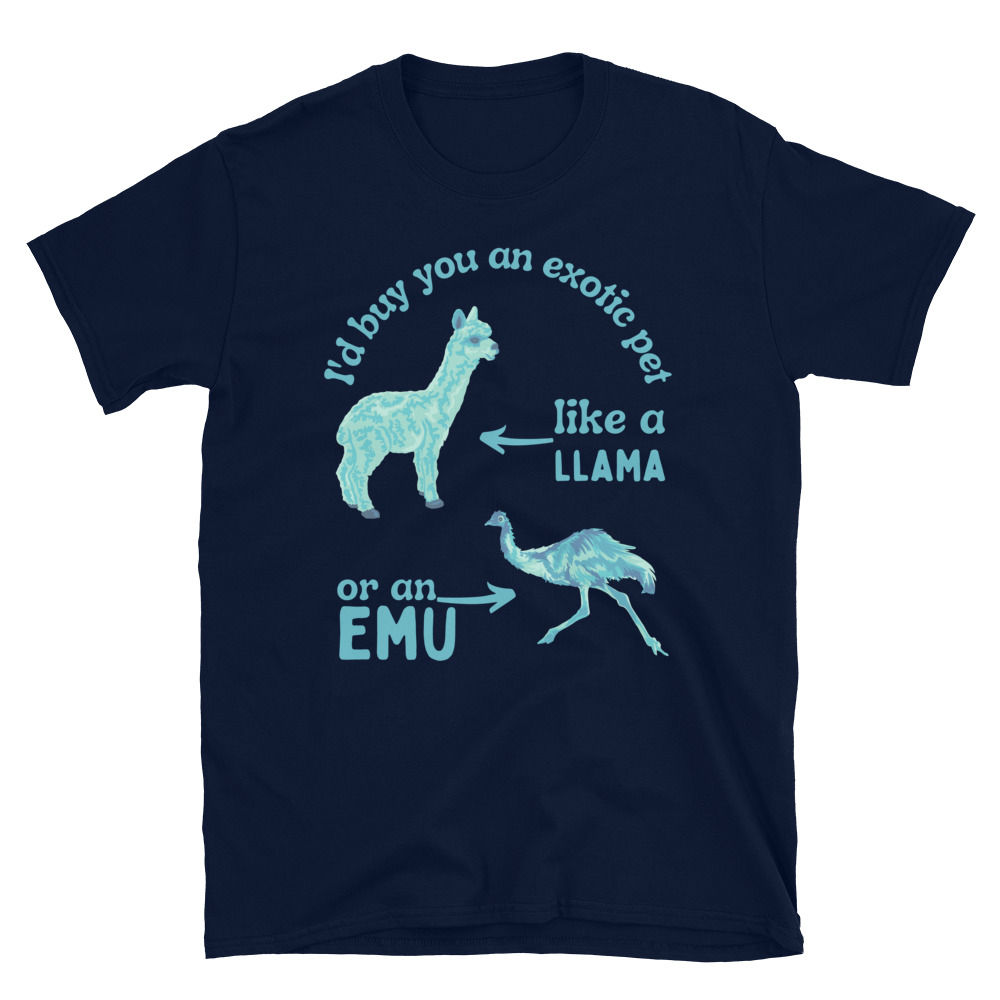 A Llama or an Emu Short-Sleeve Unisex T-Shirt