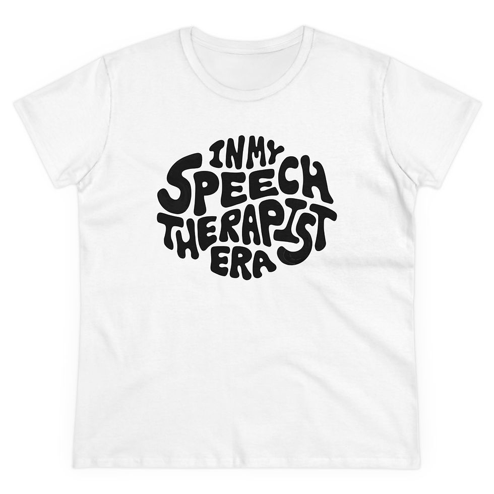 Thumbnail: In My Speech Therapist Era Word Art Women's Midweight Cotton Tee