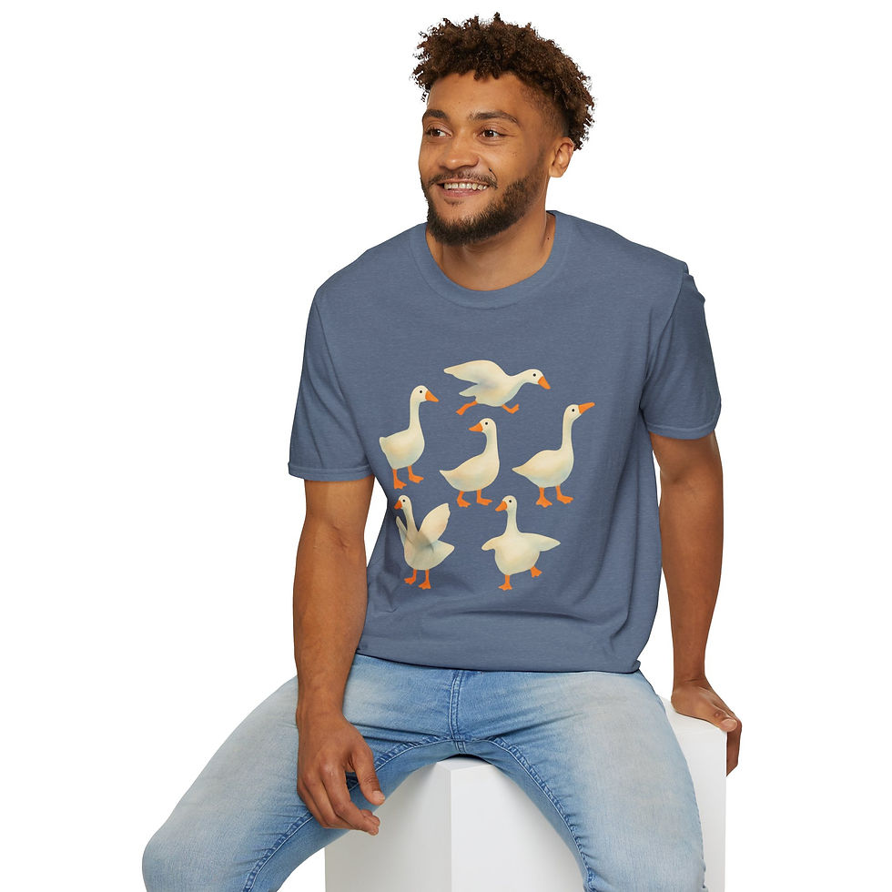 Thumbnail: Cute Hand-Drawn Silly Geese T-Shirt