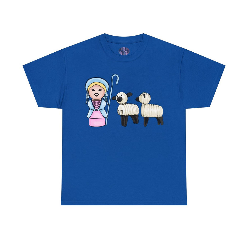 Thumbnail: Little Bo Peep and Her Little Sheep - Unisex Heavy Cotton Tee