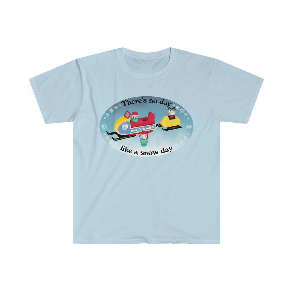 Thumbnail: Fisher Price Little People No Day Like A Snow Day Unisex Softstyle T-Shirt