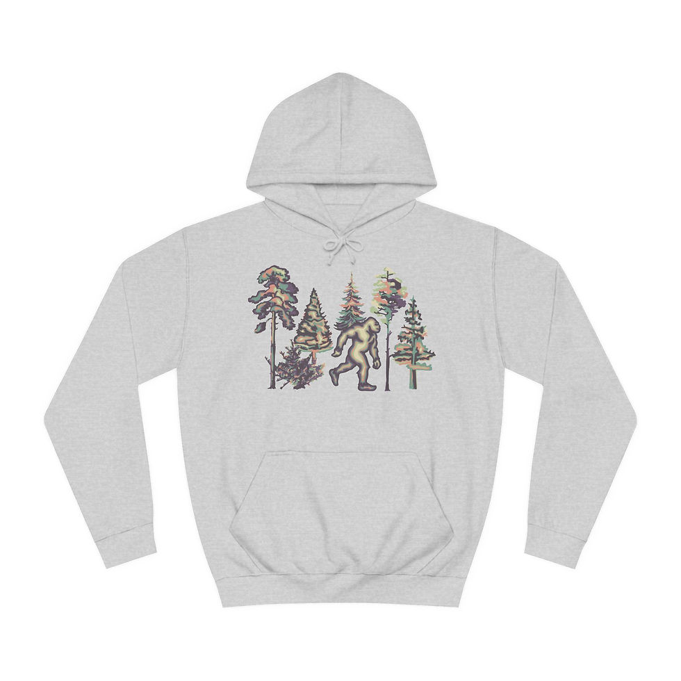 Thumbnail: Bigfoot in the Forest Unisex College Hoodie