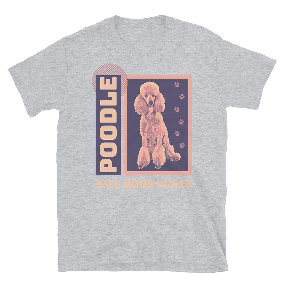 Thumbnail: Poodle S'il Vous Plait Short-Sleeve Unisex T-Shirt
